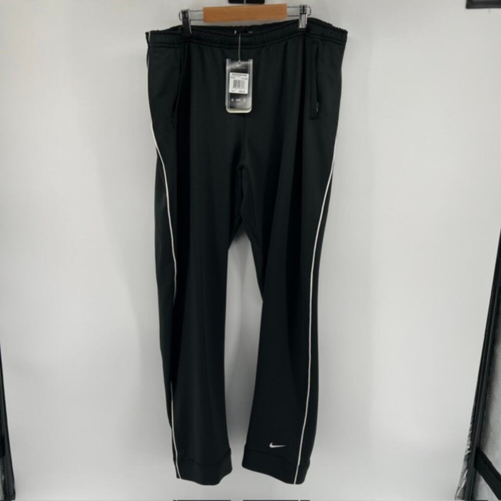 NEW Nike Dri-Fit Knit Warm-Up Pants Mens XXL Black Swoosh Gym Training Athletic